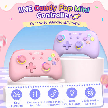 IINE Candy Pop Mini Controller: For Switch (supports Amiibo), PC, Android, iOS from NSE Imports #2.